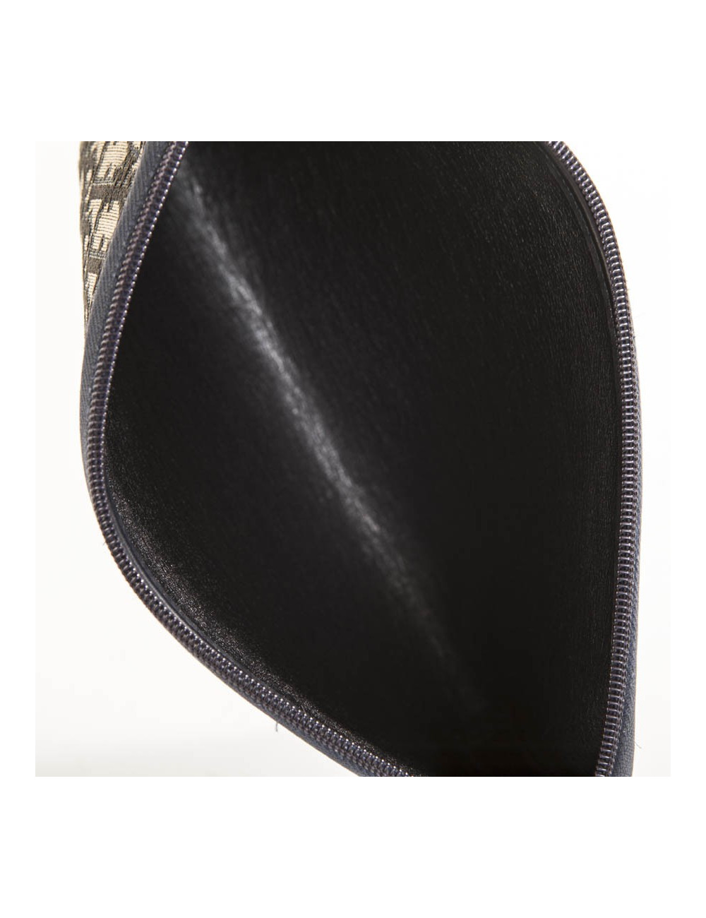 CHRISTIAN DIOR Vintage canvas pouch oblique blue