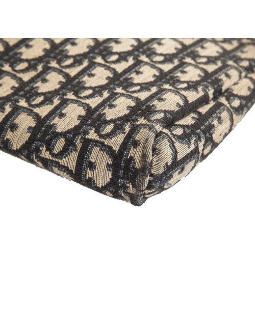 CHRISTIAN DIOR Vintage canvas pouch oblique blue