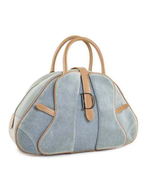 Sac saddle bowling DIOR Vintage jean bleu clair
