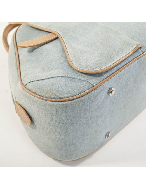 Bag saddle bowling DIOR Vintage light blue jean