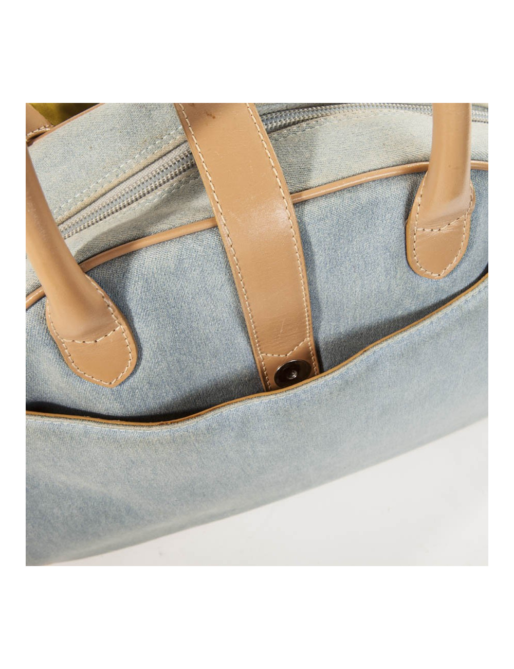 Bag saddle bowling DIOR Vintage light blue jean