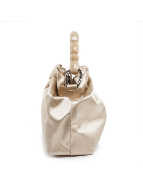 CHRISTIAN DIOR ivory Duchess satin bucket bag