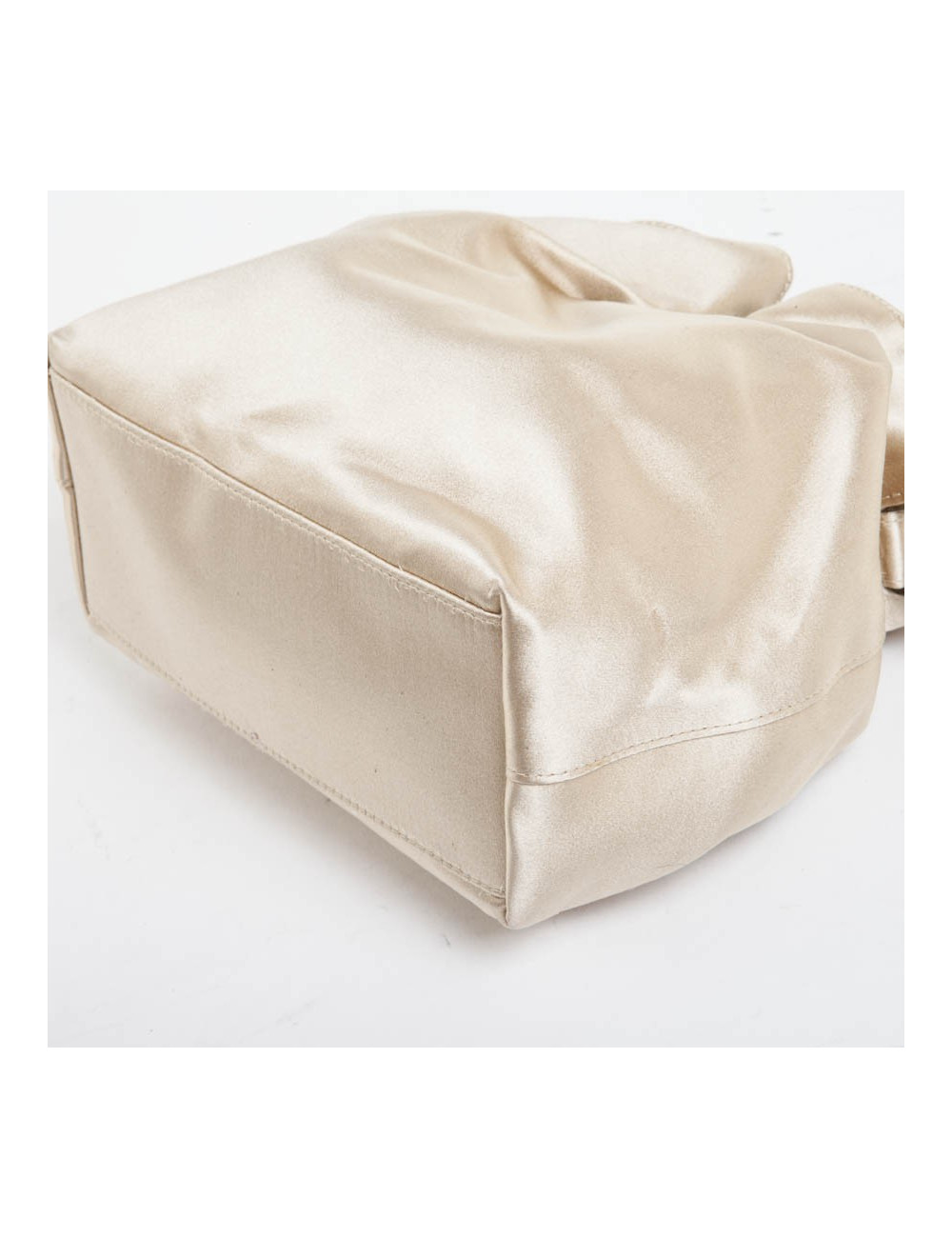 CHRISTIAN DIOR ivory Duchess satin bucket bag