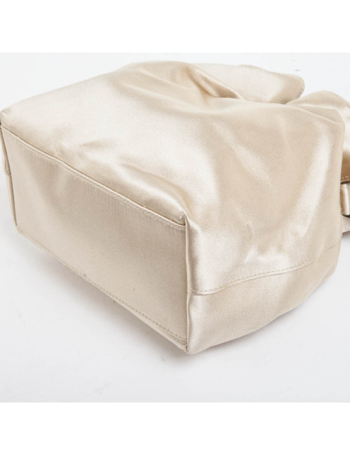 CHRISTIAN DIOR ivory Duchess satin bucket bag