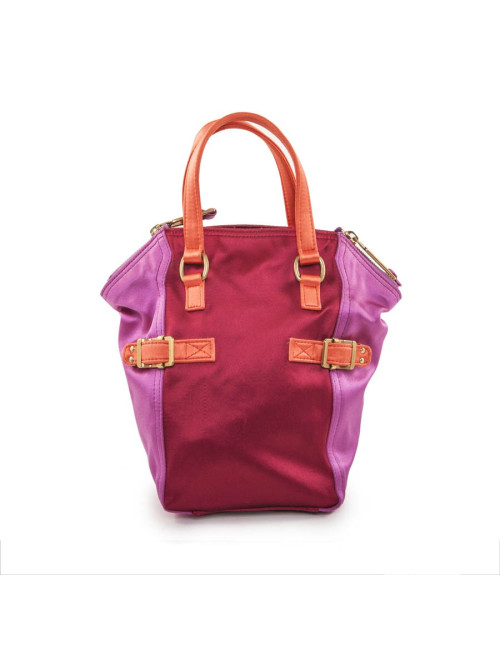 Bag of the night Down Town YVES SAINT LAURENT satin red and fuschia