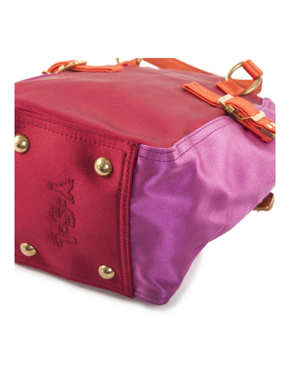 Bag of the night Down Town YVES SAINT LAURENT satin red and fuschia