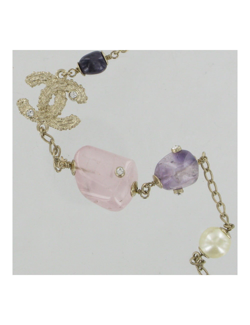 Sautoir pierres multicolores CHANEL