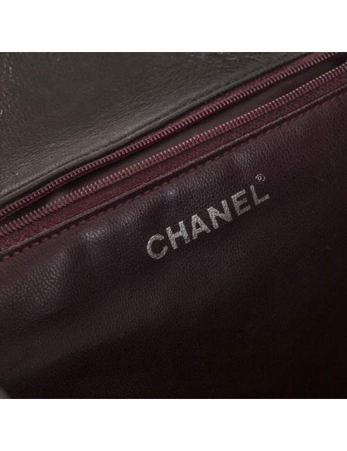 Sac à dos vintage CHANEL cuir matelassé marron