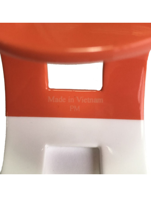 HERMES bracelet lacquered white and orange form H
