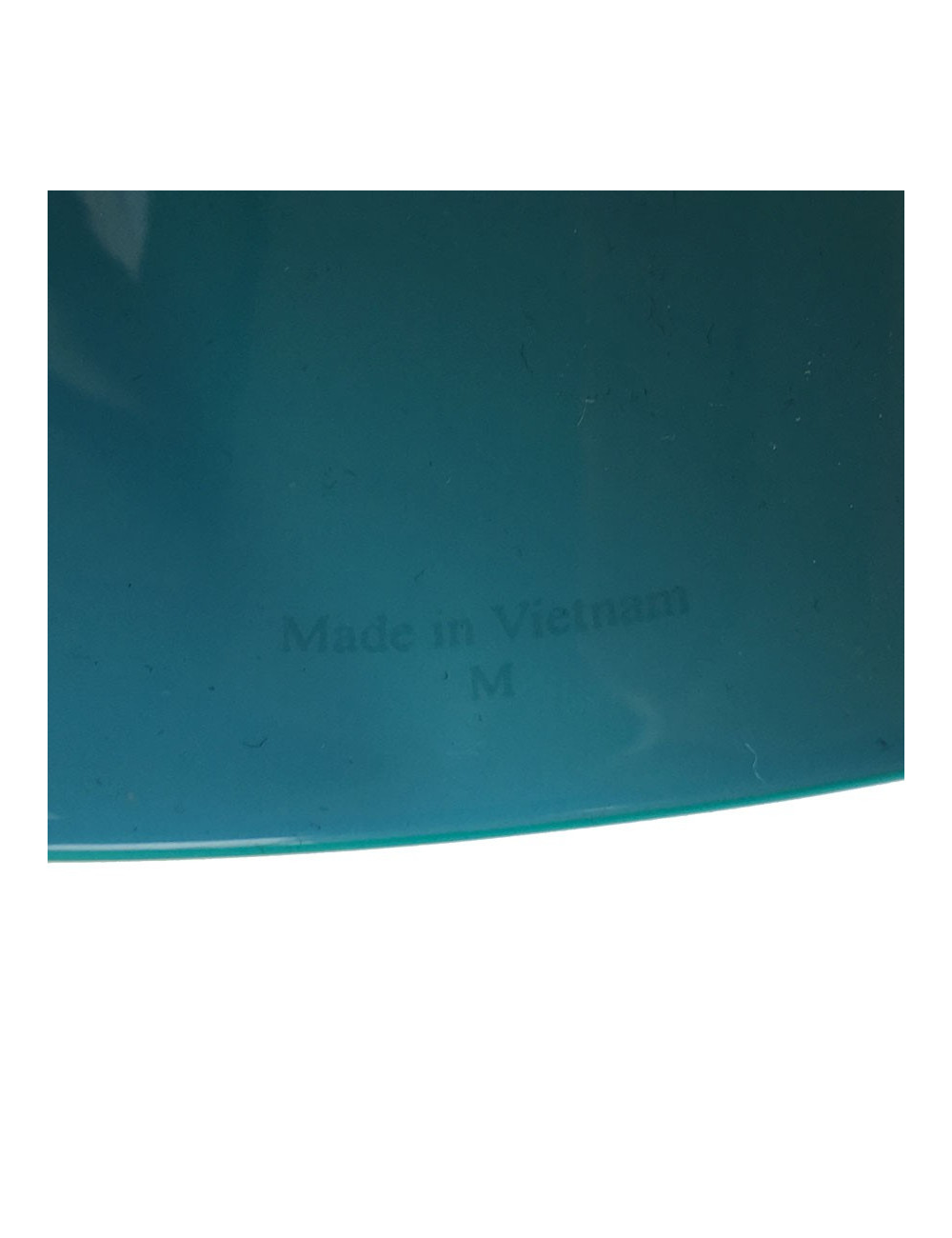 Curved lacquered HERMES bracelet green and blue