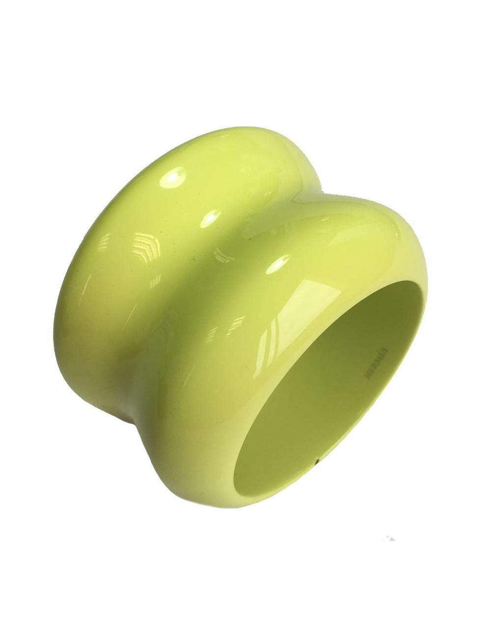 HERMES bracelet in  anise green lacquered wood