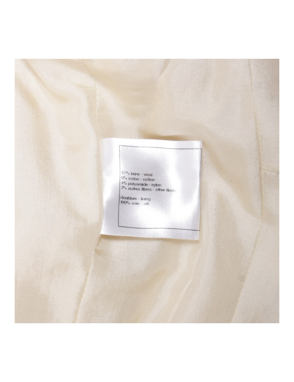 Robe CHANEL T 38 en tweed crème