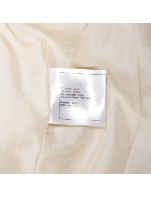 Robe CHANEL T 38 en tweed crème