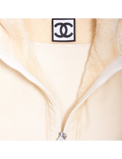 Gilet CHANEL T 40 peau retournée