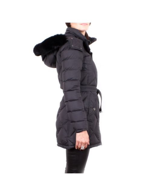 Jacket BURBERRY XS / T36 EN black with fur collar