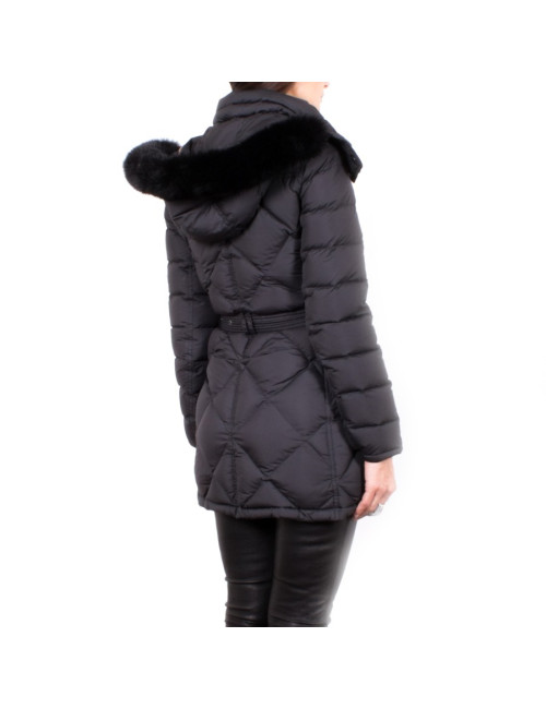 Jacket BURBERRY XS / T36 EN black with fur collar