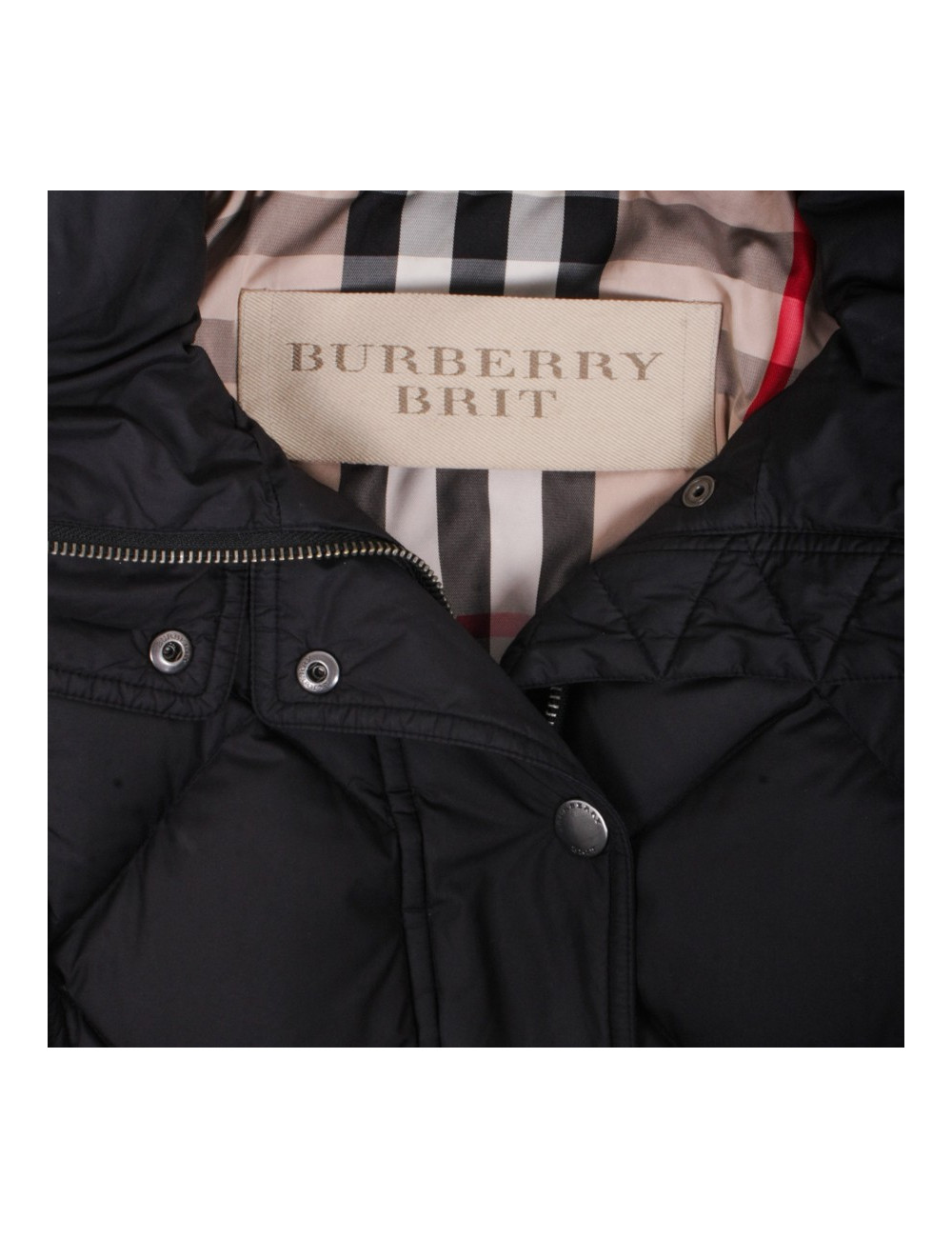 Doudoune BURBERRY T36 FR noire à fourrure