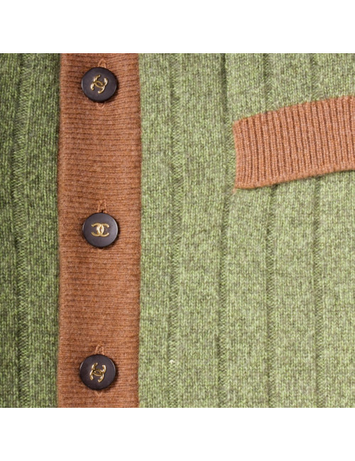 Long gilet CHANEL vintage t 40 cachemire