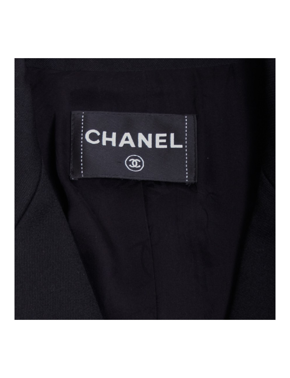 Veste CHANEL T 40 en laine noir