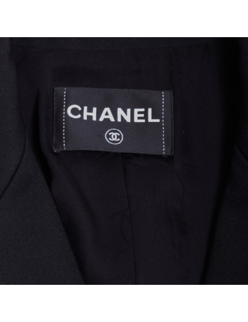 Veste CHANEL T 40 en laine noir
