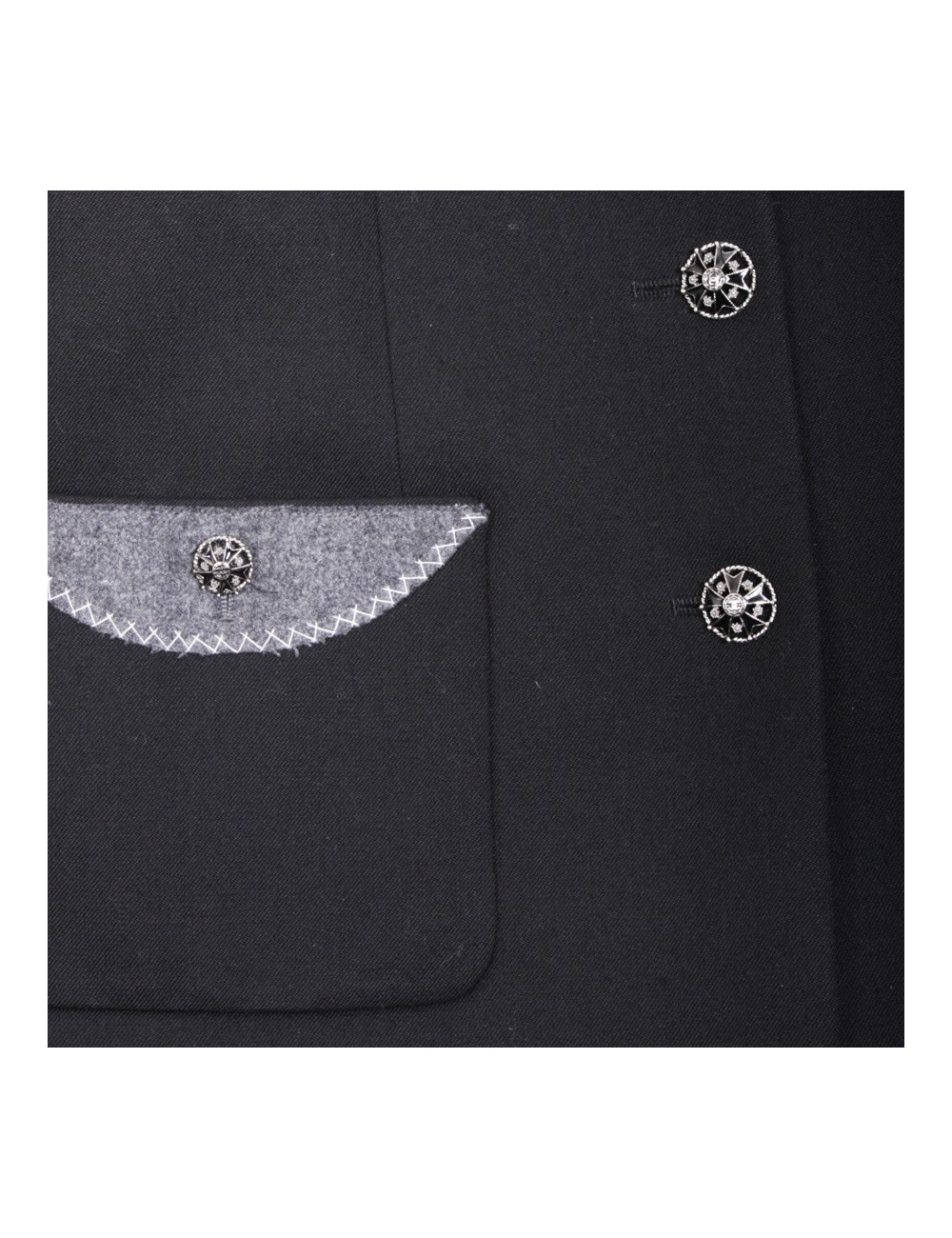 Veste CHANEL T 40 en laine noir