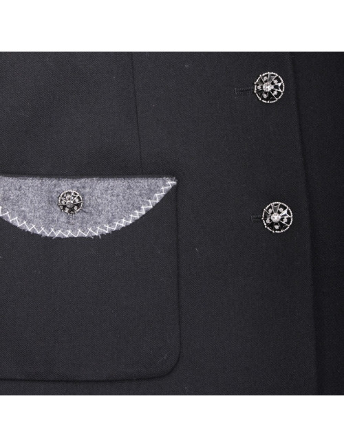 Veste CHANEL T 40 en laine noir