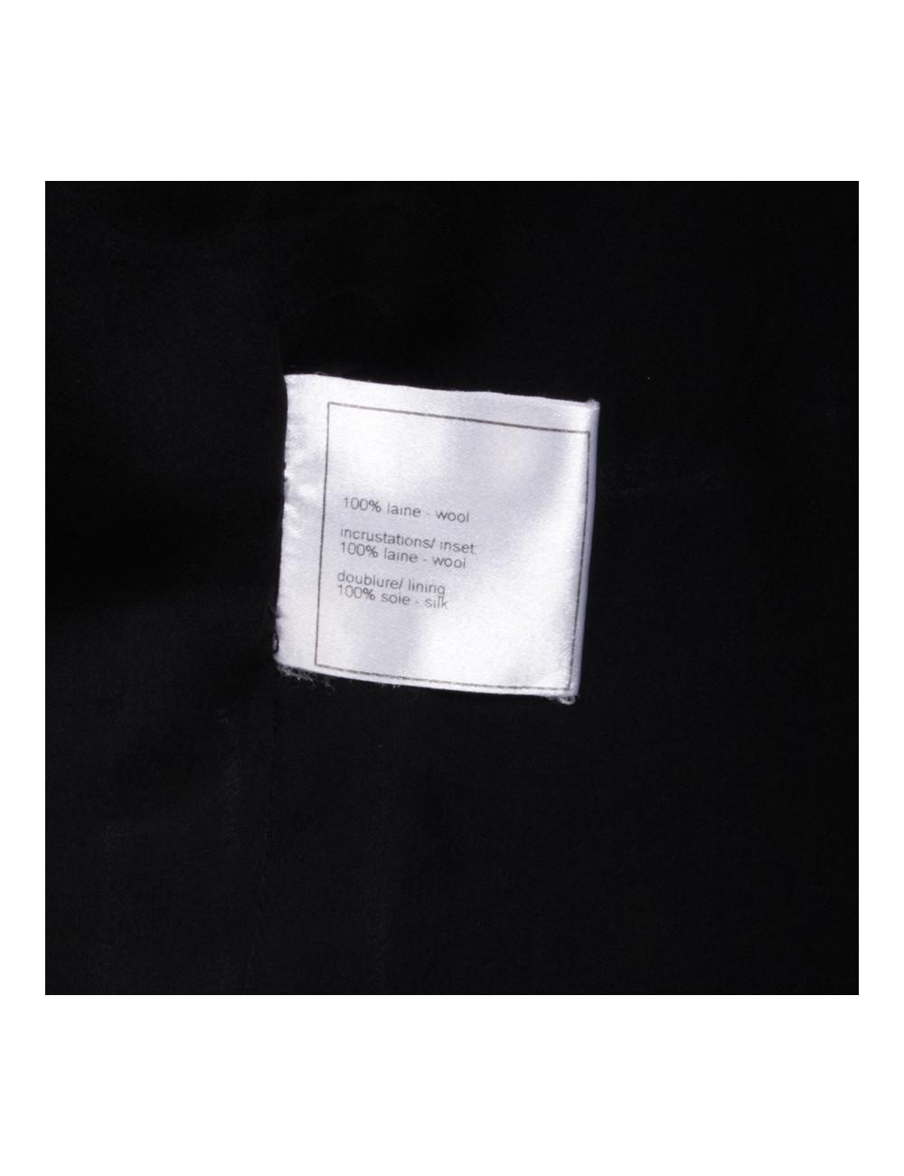 Veste CHANEL T 40 en laine noir