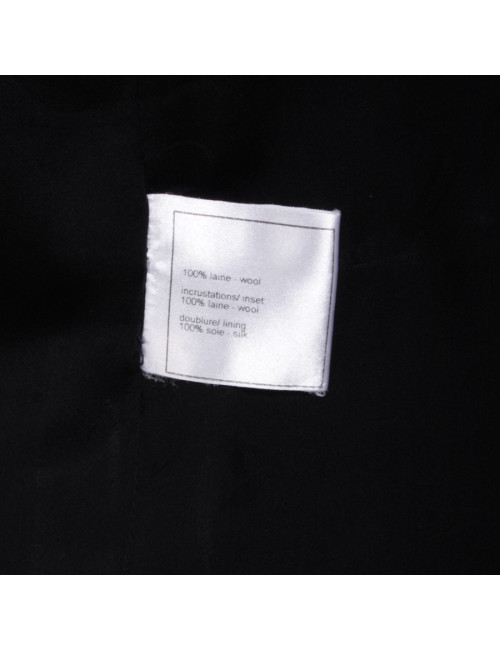 Veste CHANEL T 40 en laine noir