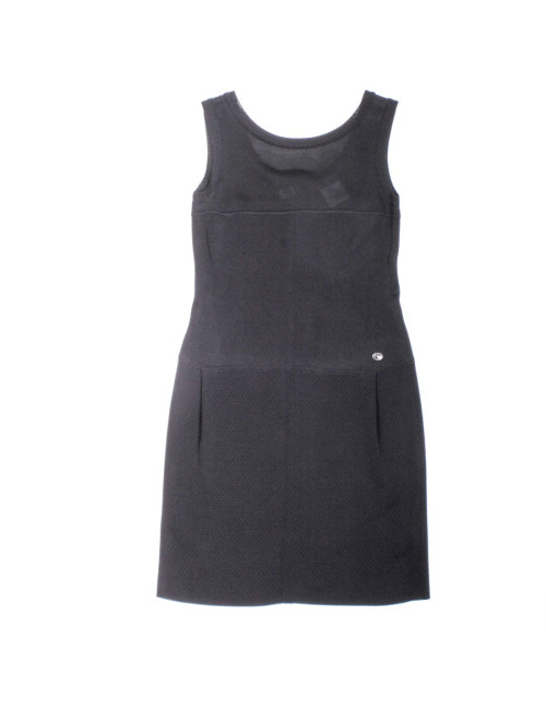 CHANEL T 38 en Black mesh dress