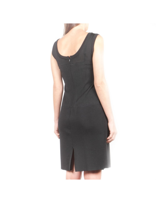 CHANEL T 38 en Black mesh dress