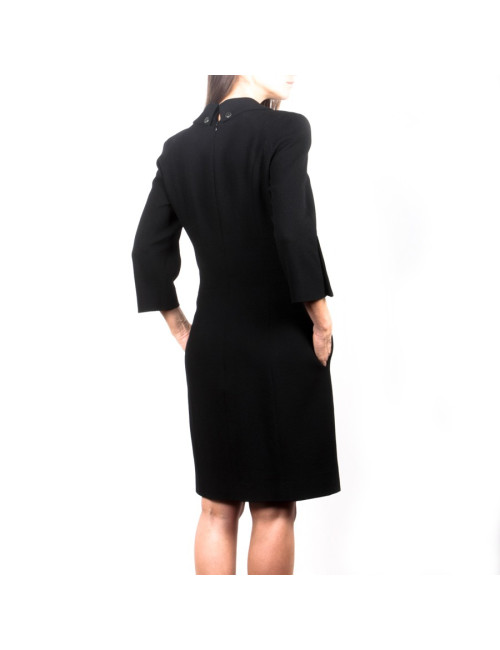 Black CHANEL T 42 EN dress in wool