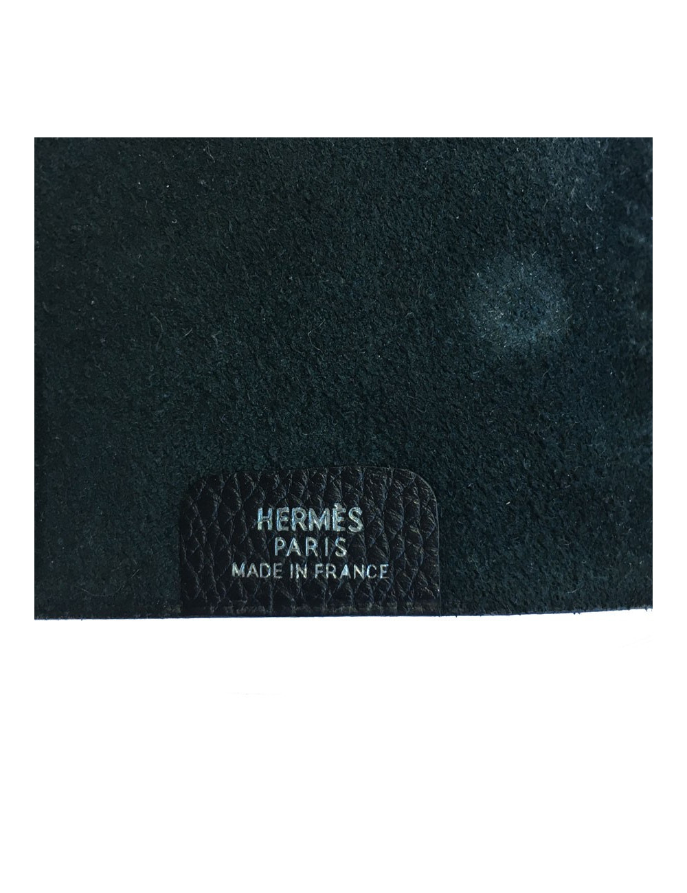 HERMES black notebook cover in grained calfskin leather