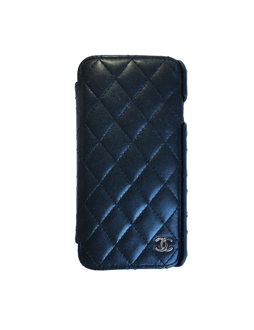 Etui  "Iphone 6" CHANEL en cuir matelassé noir