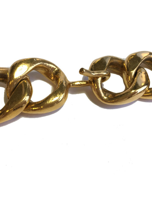 80's CHANEL chain belt in gilded metal