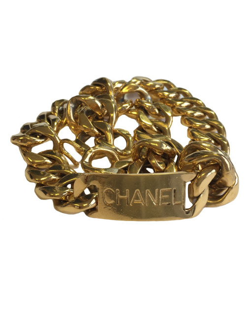 Ceinture CHANEL 80' chaîne en métal doré
