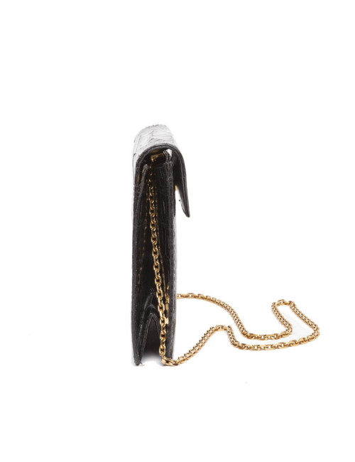 Pochette Pascal MORABITO en crocodile noir