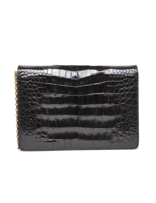 Pochette Pascal MORABITO en crocodile noir