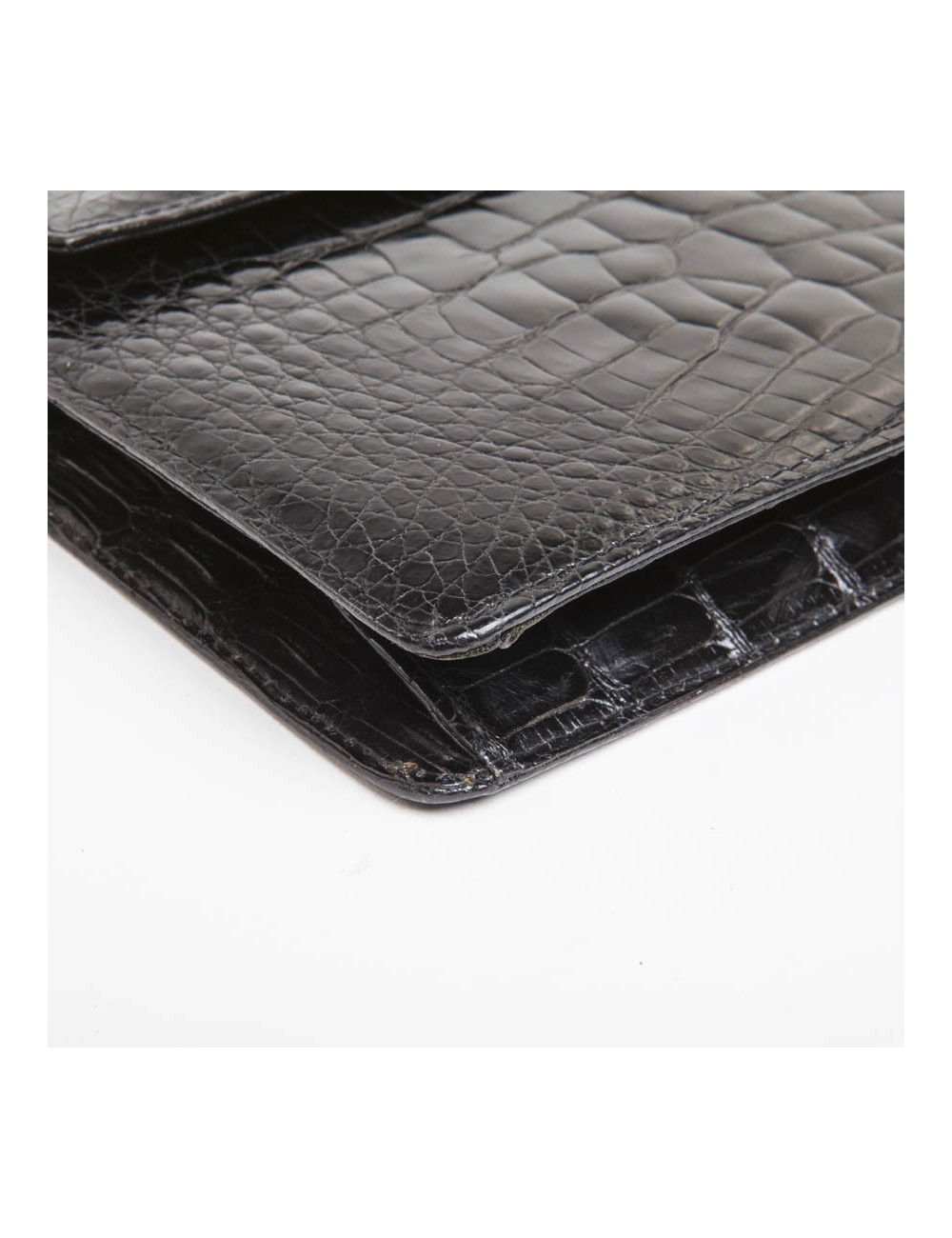 Pochette Pascal MORABITO en crocodile noir