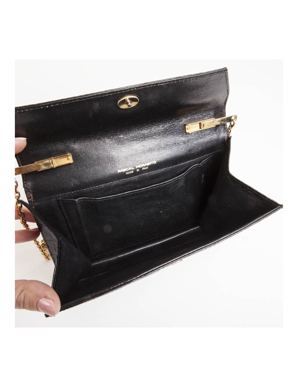 Pochette Pascal MORABITO en crocodile noir