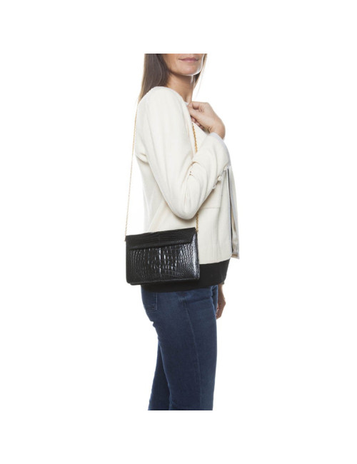 Pochette Pascal MORABITO en crocodile noir