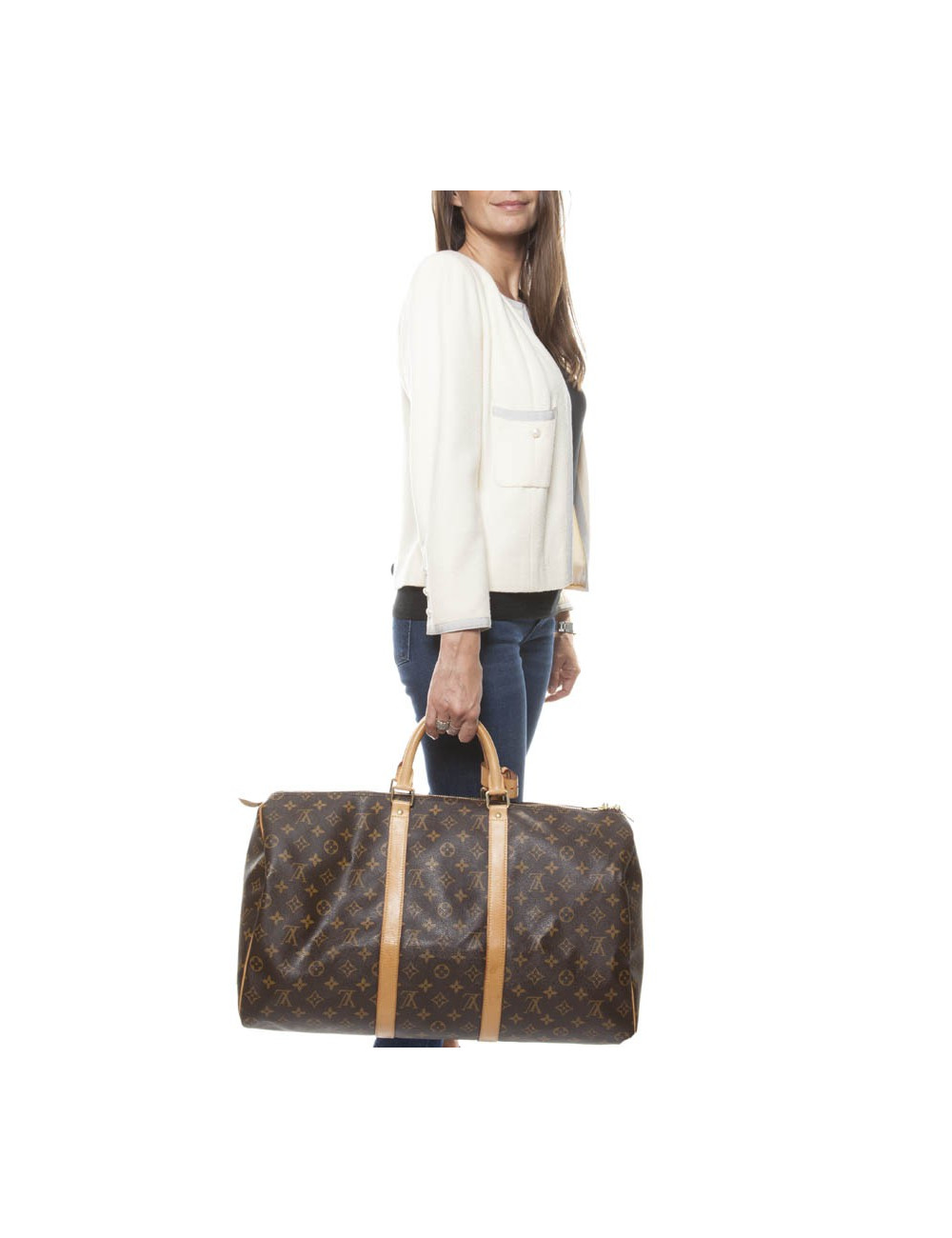Sac keepall 50 LOUIS VUITTON toile monogram