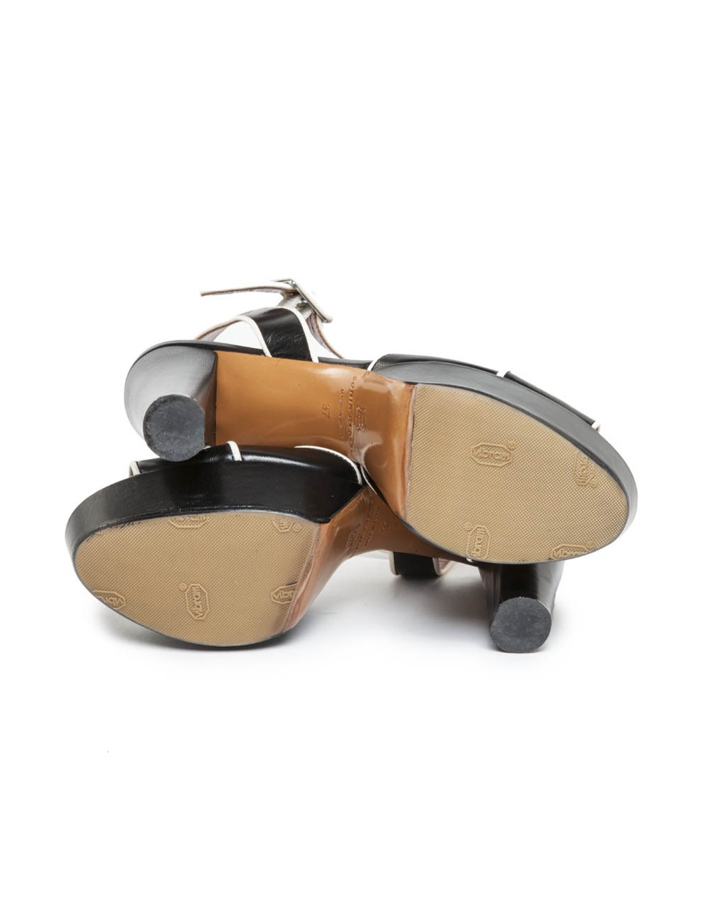 Sandales hautes SONIA RYKIEL T 37 cuir bicolore