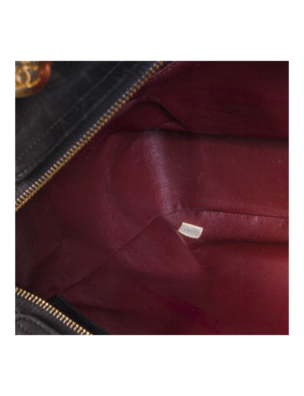 CHANEL vintage quilted black leather tote bag