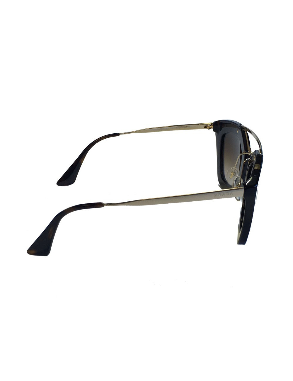 PRADA sunglasses metal gold and plastic way tortoiseshell