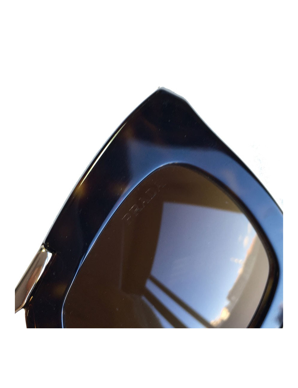 PRADA sunglasses metal gold and plastic way tortoiseshell