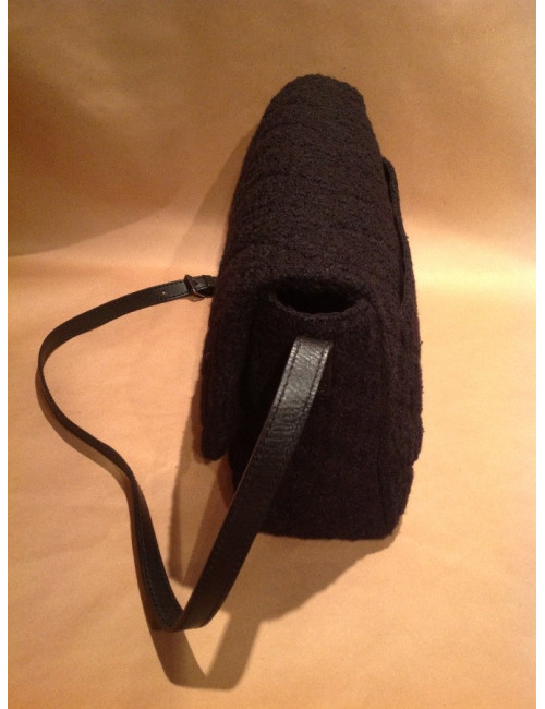 Besace 2.55 en tweed noir CHANEL