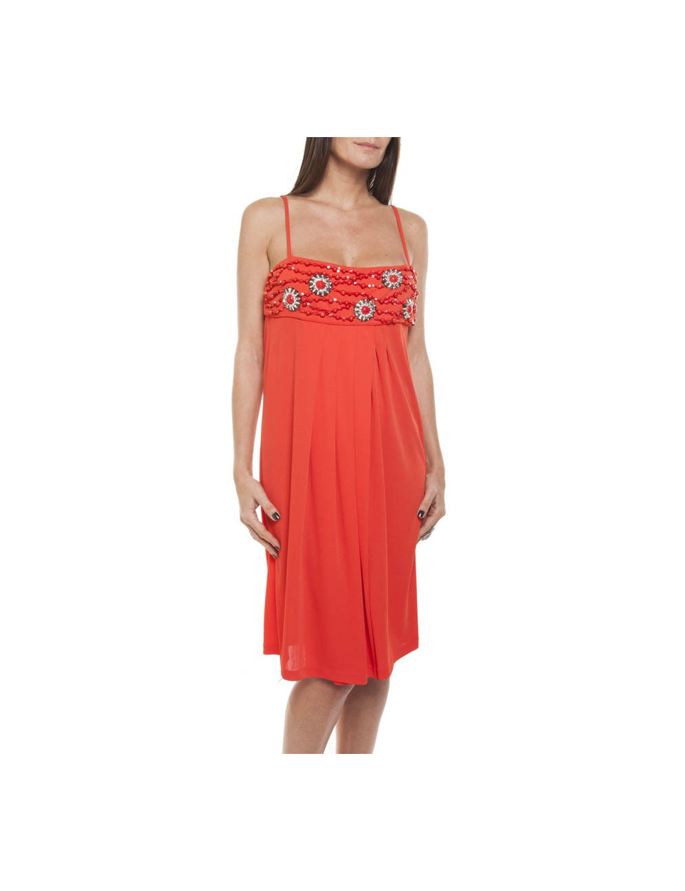Robe VALENTINO  t42 IT: 38 FR brodée corail