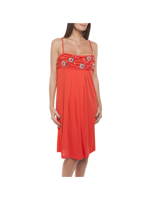 Robe VALENTINO  t42 IT: 38 FR brodée corail