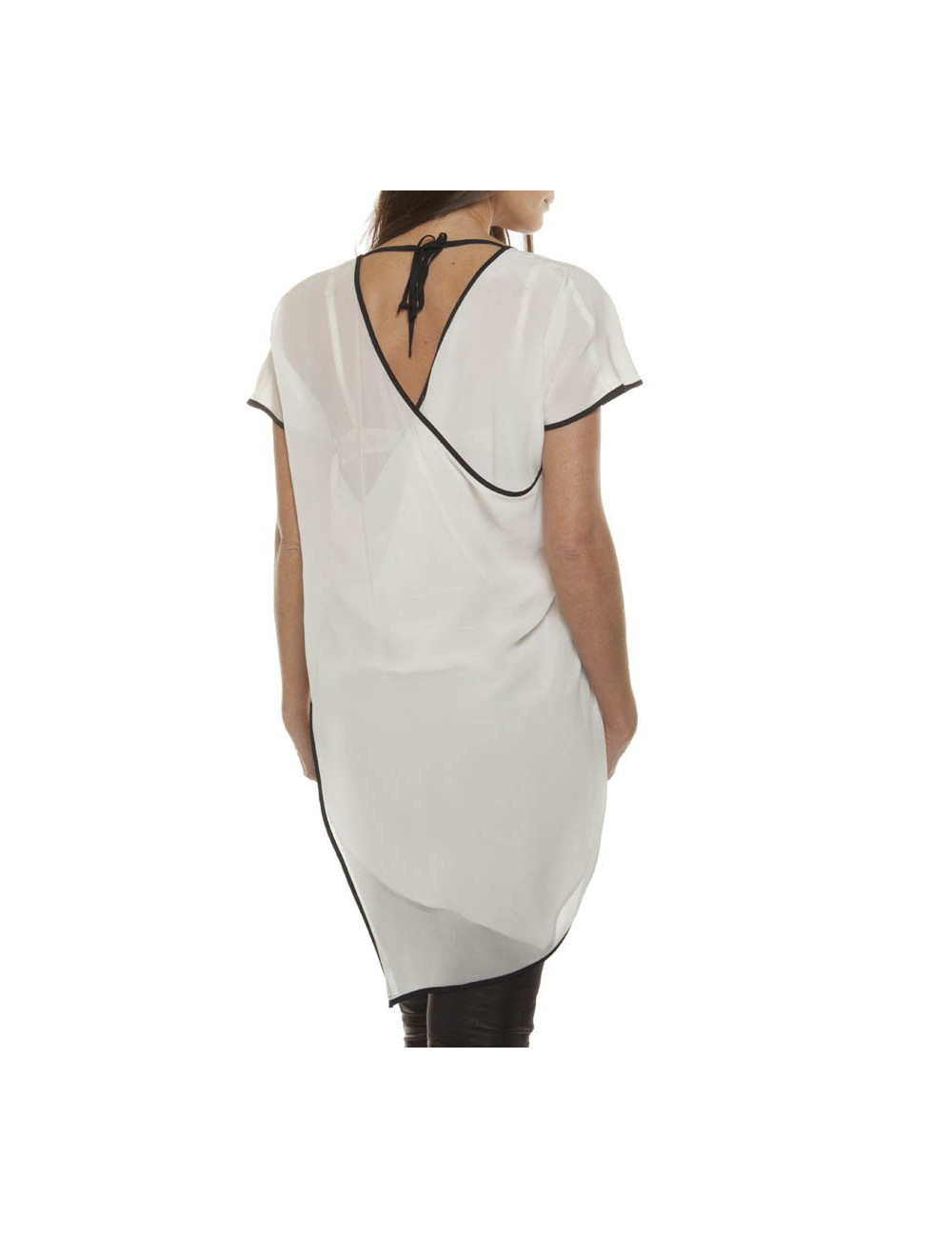 GOLD HAWK blouse size 34 in white silk