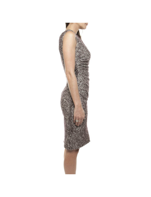 DIOR T 34 dress in wool and mohair Brown and cream